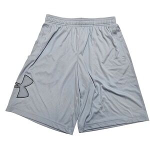 Under‎ Armour Mens UA Tech Graphic Shorts Gray Loose Fit Athletic Size S P CH